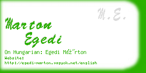 marton egedi business card